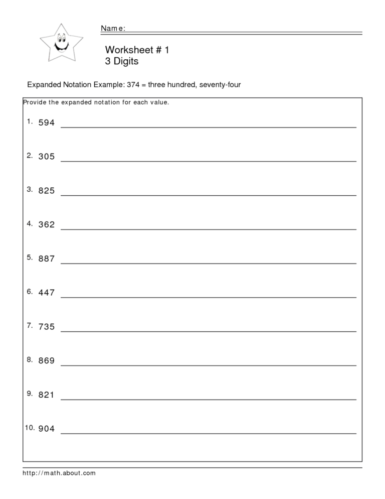5th Grade Math Expanded Form Worksheets