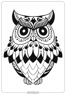Free Printable Owl Animal Coloring Page 003 Animal coloring page