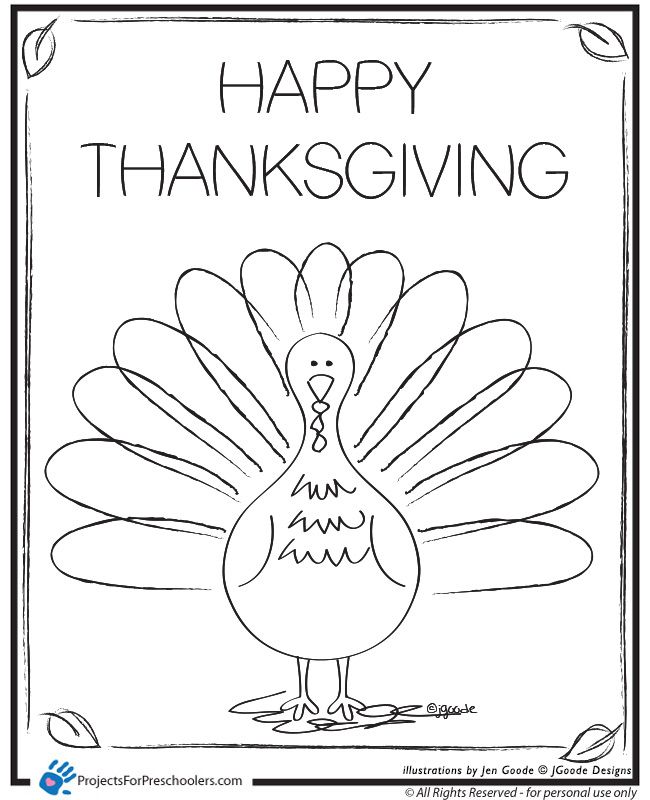 Free Printable Thanksgiving Coloring Sheets