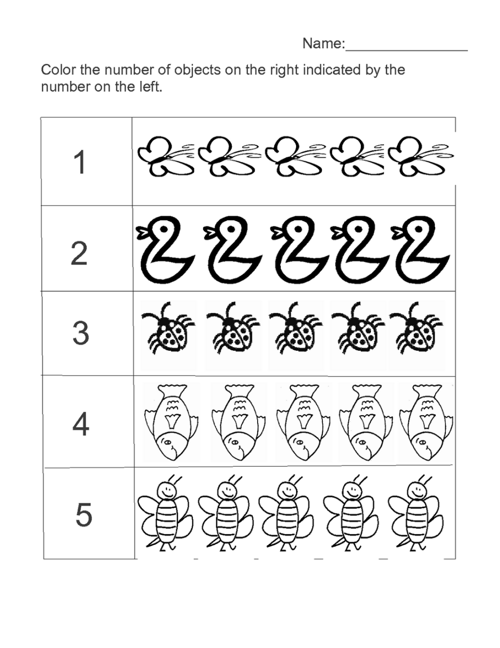 Counting Worksheets 1-20 Pdf