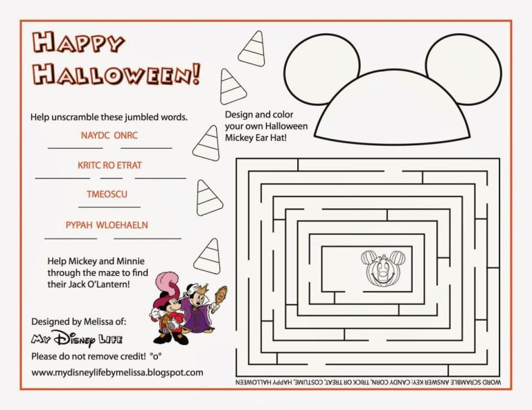 Halloween Activity Sheets For Adults