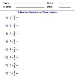 Adding And Subtracting Mixed Numbers Worksheet Worksheet List