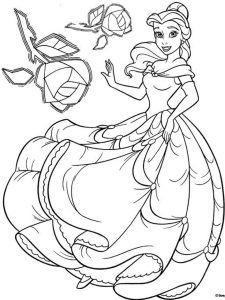 Cute Belle Coloring Pages PDF Ideas Free Coloring Sheets Princess