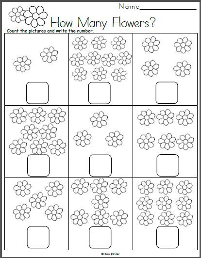 Free Counting Worksheets For Preschool