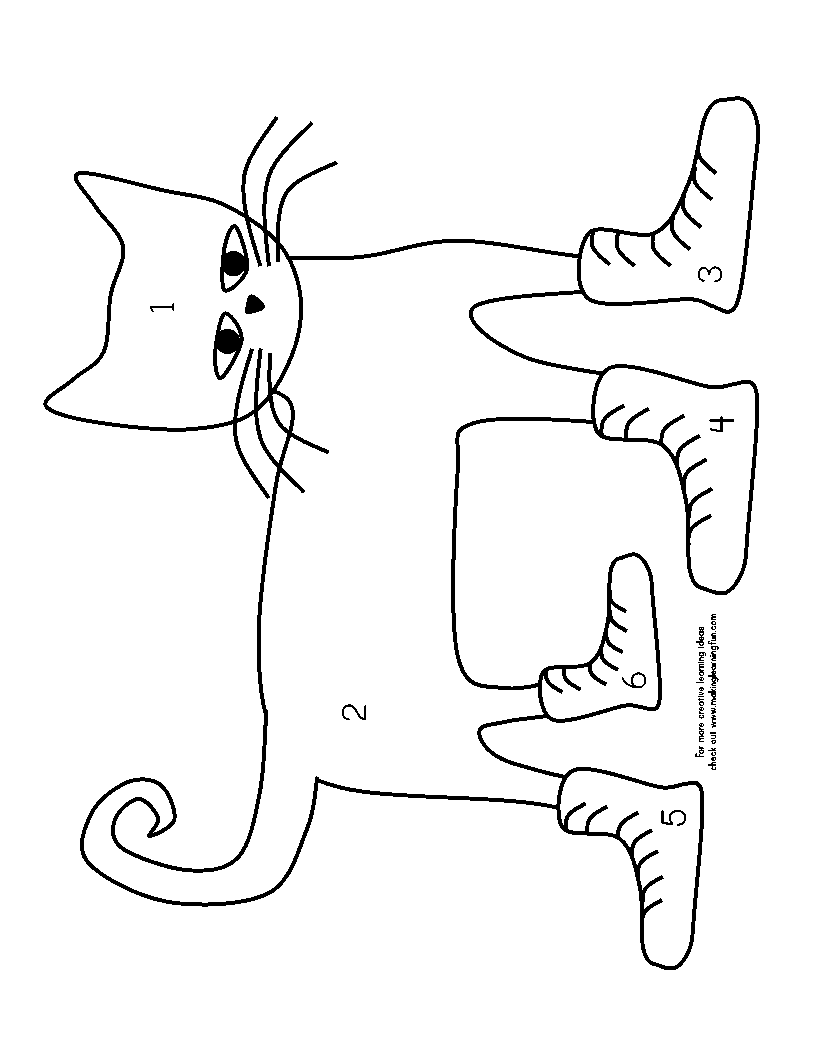 Pete The Cat Coloring Page Free