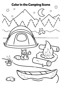 Kids Activity Sheets Kids Learning Activity Camping theme preschool