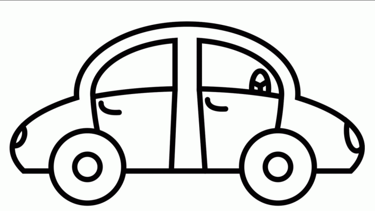Car Colouring Pages Easy