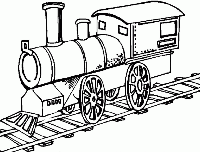 Coloring Page Train Engine