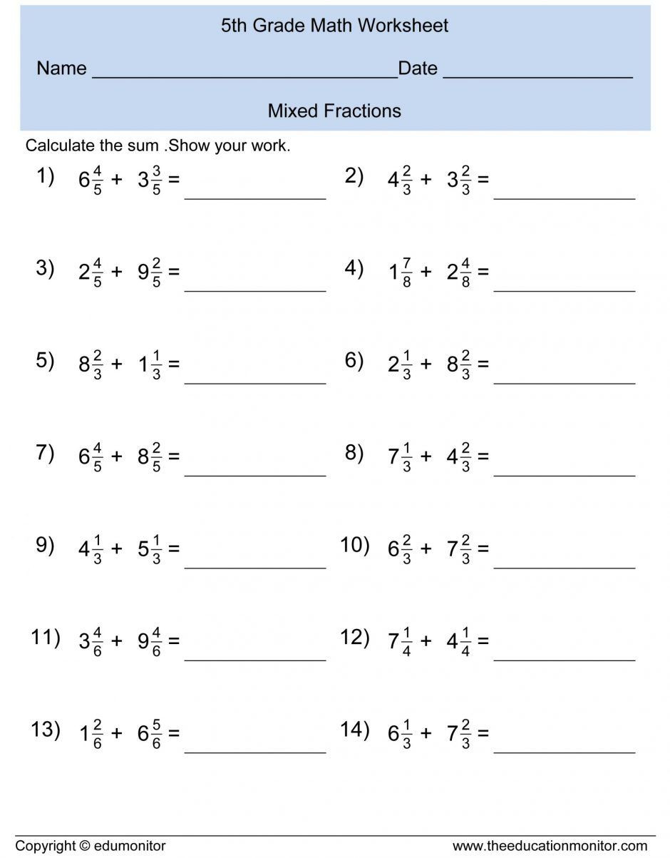 Adding Subtracting Multiplying And Dividing Fractions Worksheet Tes