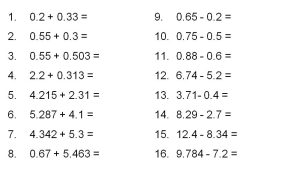 14 Best Images of 7th Grade Math Worksheets Adding And Subtracting
