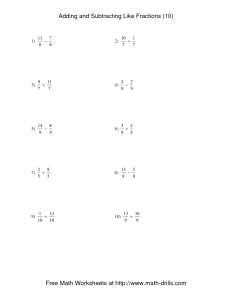 Adding And Subtracting Fractions Worksheet Kuta Worksheets Free Download