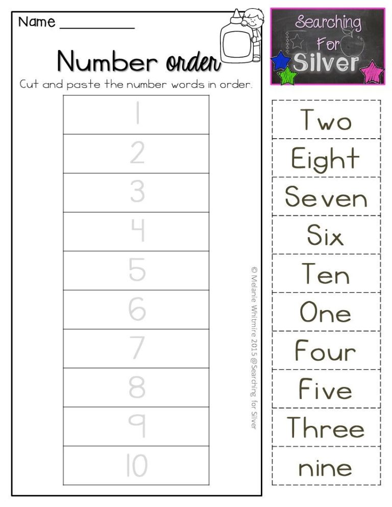 Writing Numbers In Words Worksheets Kindergarten