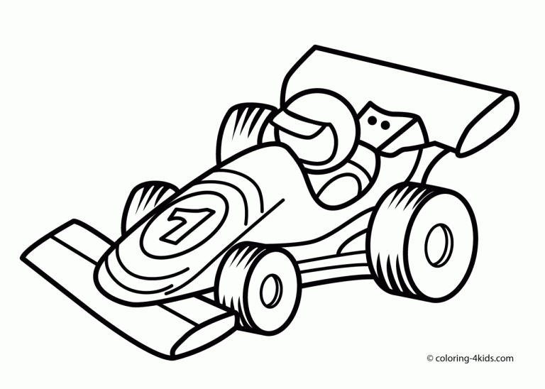 Race Car Coloring Pages Book