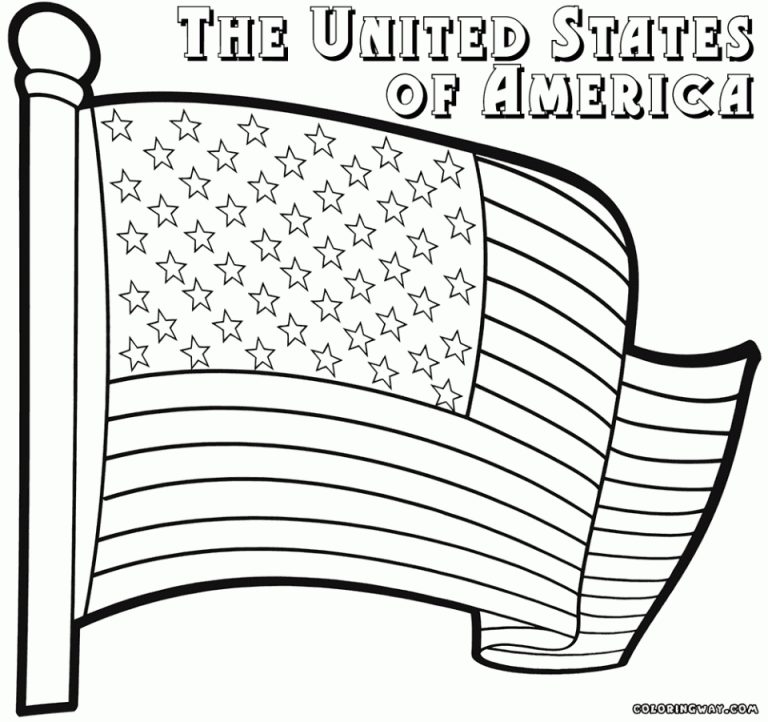 American Flag Coloring Page Printable