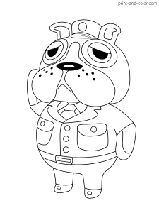 Animal Crossing coloring pages Print and