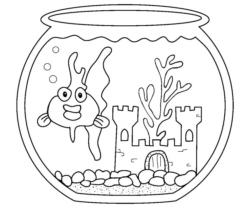 Coloring Pages Fish Tank