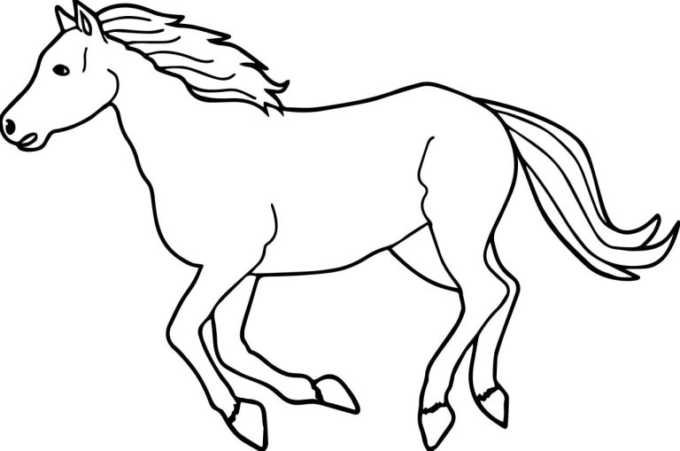 Coloring Pages Of Horses Easy