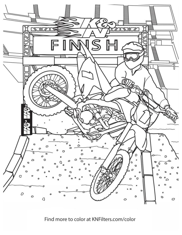 Dirt Bike Colouring Pages To Print