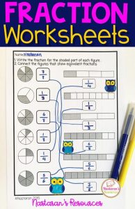 Fraction Worksheets For Grade 3 , Equivalent Fraction, Comparing, and