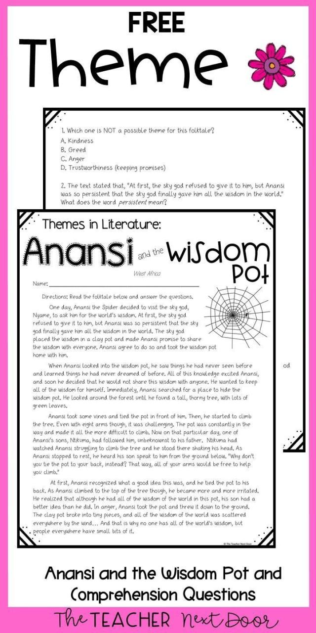 Finding Theme Worksheets 3rd Grade