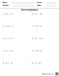 Pin by Cassie Kennedy on 6th Grade Math Algebra worksheets, Pre