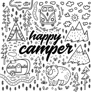 Image result for happy camper coloring pages Camping coloring pages