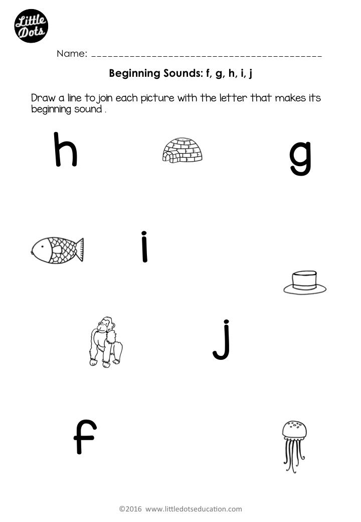 Matching Letter F Worksheets For Kindergarten