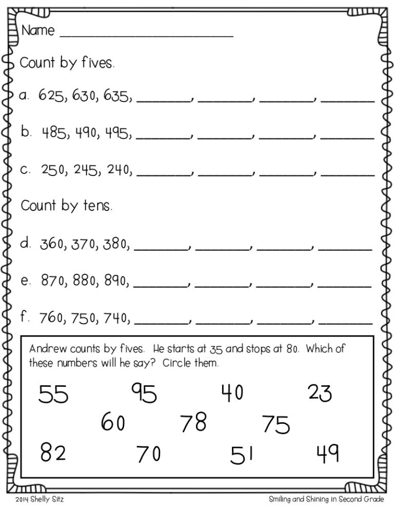 Grade 3 Number Patterns Worksheets Pdf