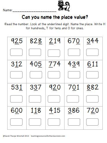 Free Printable Place Value Worksheets Grade 2