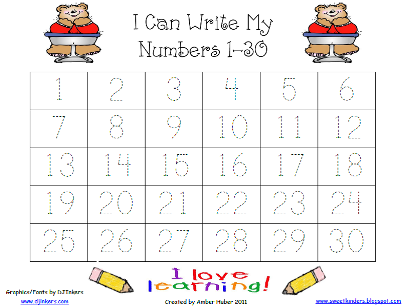 Preschool Counting Worksheets 1 50