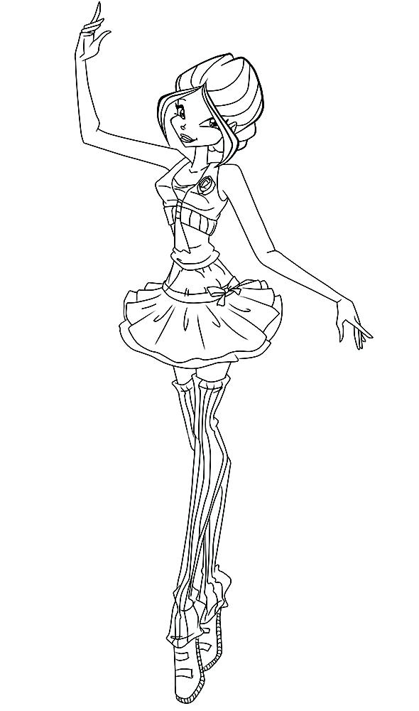 Coloring Pages Barbie Ballerina