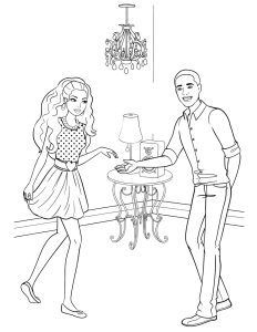 Barbie Christmas Coloring Pages at Free printable