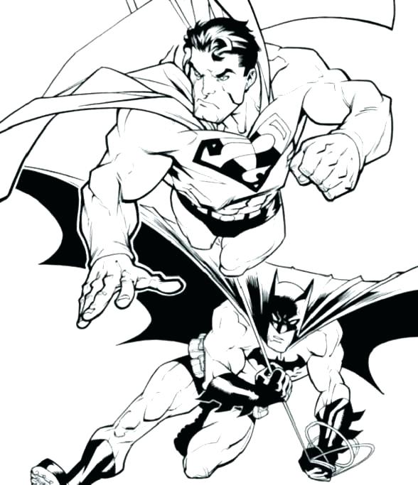 Coloring Pages Of Batman And Superman