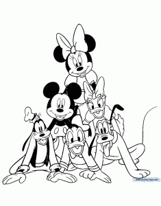 Mickey And Friends Birthday Coloring Pages Mickey mouse coloring