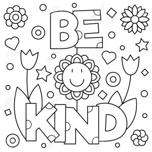 Be Kind Coloring Page at Free printable colorings
