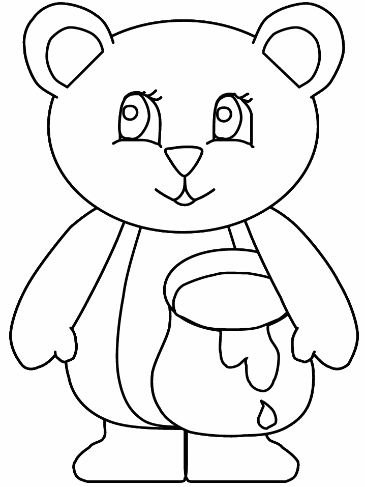 Bear Coloring Pages Kindergarten