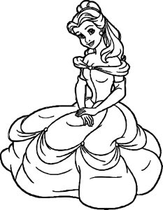 Belle Disney Princess Coloring Pages at GetDrawings Free download