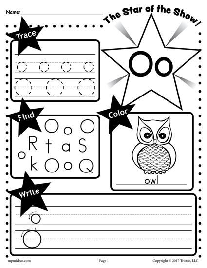 Kindergarten Letter O Worksheets For Preschoolers