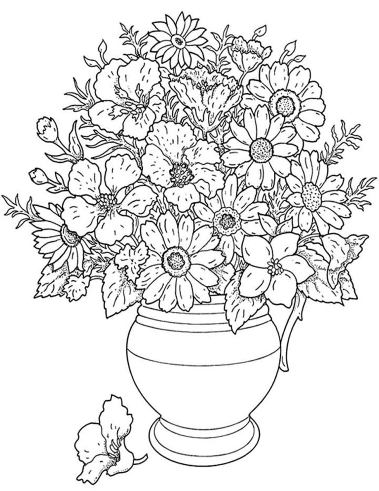 Print Flower Coloring Pages