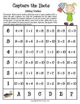Doubles Facts Math 2nd Grade Worksheets