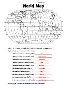 Free Latitude And Longitude Worksheets For 6th Grade