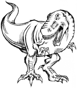 Tyrannosaurus Rex Coloring Page for Kids Educative Printable