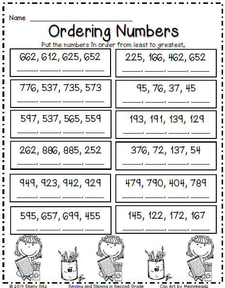 Three Digit Numbers Comparing Numbers Worksheets 2nd Grade Pdf