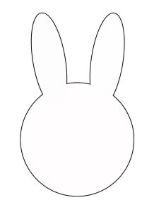 bunnyheadoutlineclipart1.jpg (2400×3300) Bunny templates, Easter