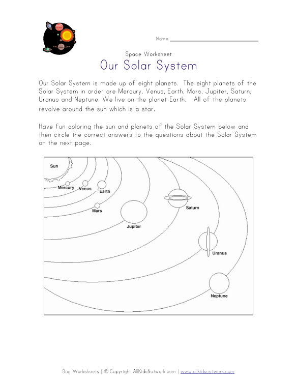 5th Grade Solar System Worksheets Pdf