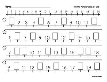 Printable Number Line Template 1-20