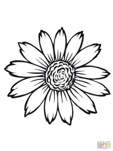 Sunflower Flower Coloring Pages Printable Sketch Coloring Page