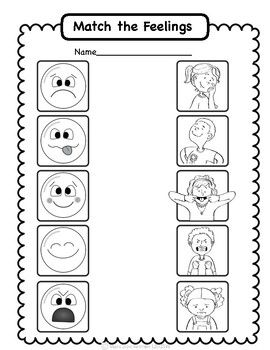 Preschool My Feelings Worksheet