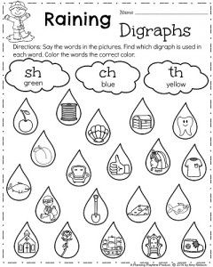 First Grade Digraphs Worksheets For Grade 1