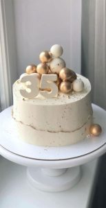 54 JawDroppingly Beautiful Birthday Cake 35th White birthday cake